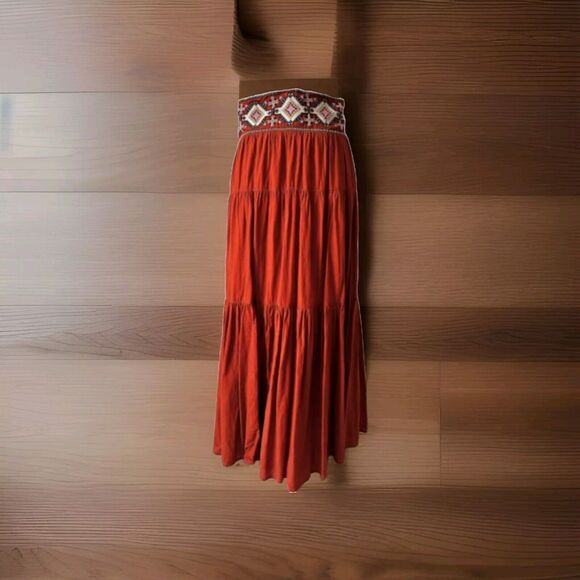 Anthropologie Poetry Maxi Skirt Size Large